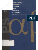 Gadamer-El Inicio de La Filosofía Occidental (Escáner) PDF