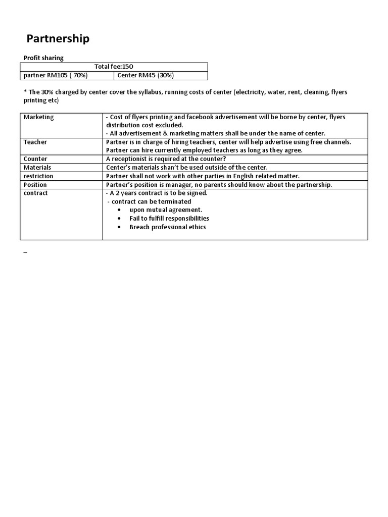 Partnership | PDF | Business