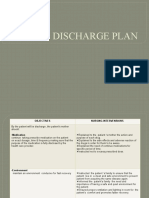 Discharge Plan for dengue fever 