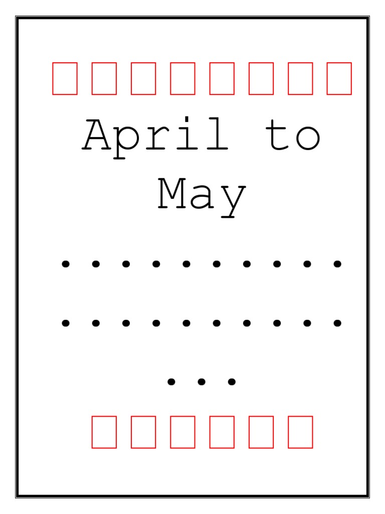 April To May .......... .......... .. | PDF