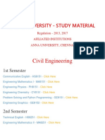 Civil Department - ANNA UNIVERSITY Important Question and Answers - Regulation 2013,2017 - STUDY MATERIAL, Notes