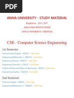 Cse Department - ANNA UNIVERSITY Important Question and Answers - Regulation 2013,2017 - STUDY MATERIAL, Notes