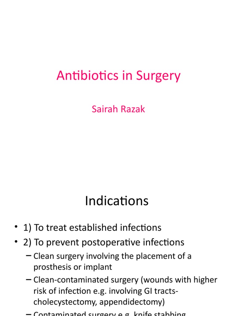 Antibiotics in Surgery | PDF