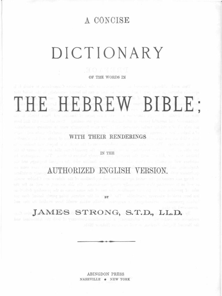Strong Hebrew Dictionary