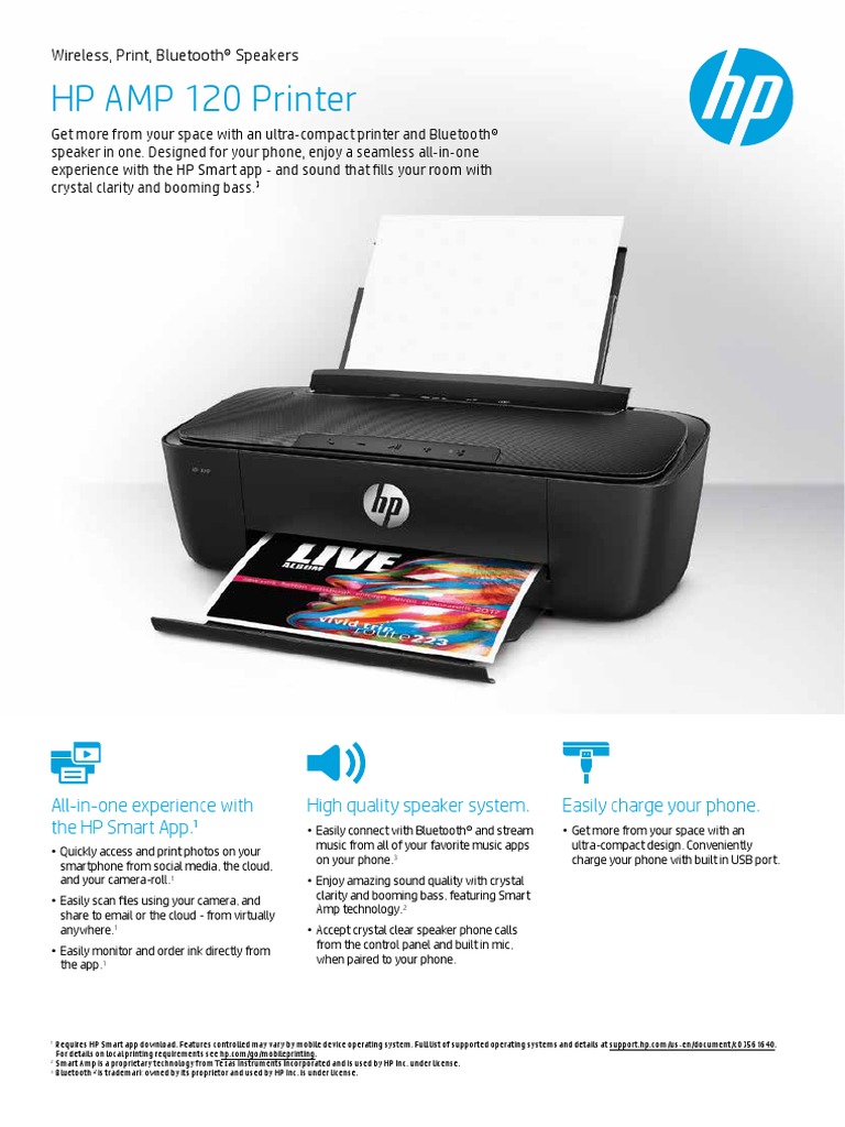 HP AMP 120 Printer Printer Bluetooth