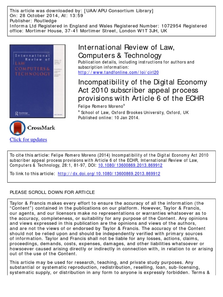 of The Digital Economy Act 2010 PDF European