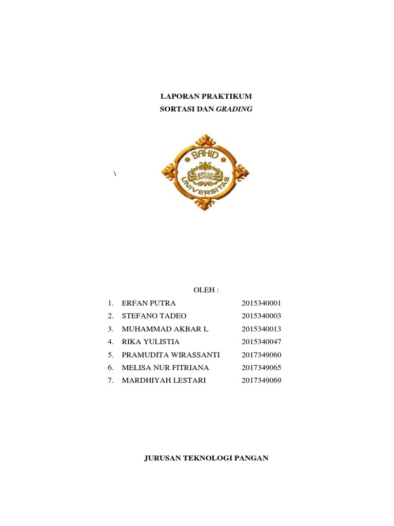 Praktikum Sortasi dan Grading Pangan | PDF