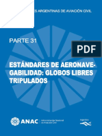 31 Estándares de Aeronavegabildiad Globos Libres No Tripulados PDF