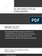 writing an analytical paragraphs