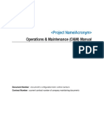 Operations Maintenance Manual