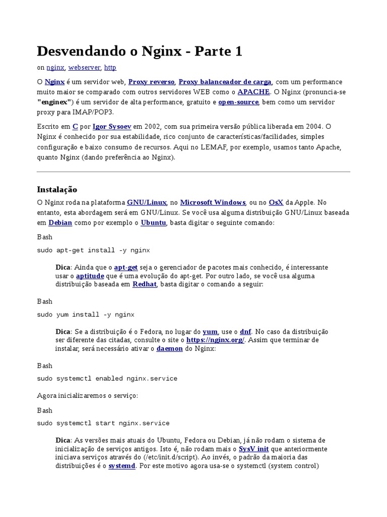 Desvendando o nginx pdf protocolo de transfer ncia de hipertexto
