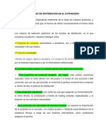 7 Canales de Distribución en El Extranjero