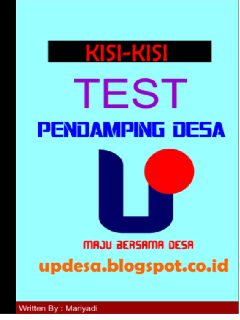 Kisi Tes Soal Tenaga Pendamping Masyarakat