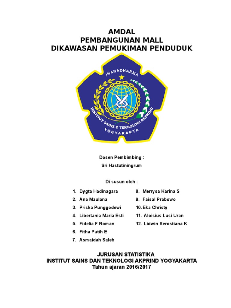 Makalah AMDAL Pembangunan MALL (Tekling)