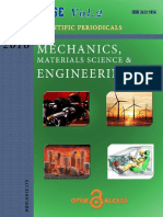 Mechanics, Materials Science & Engineering Journal  vol 2