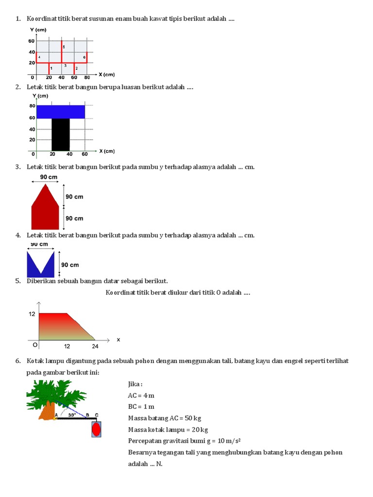 Tentukan Koordinat Titik Berat Gambar Berikut Tempat Berbagi Gambar