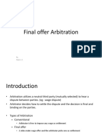 Final Offer Arbitration