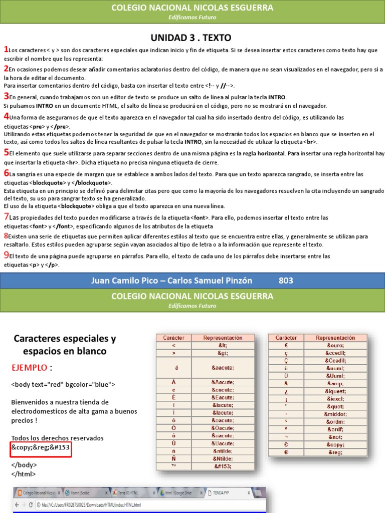 Unidad 3 | PDF | HTML | Informática
