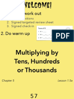 1.5a Multiplying by Tens, Hundreds or Thousands