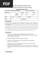 Course Name: Course Code: MGIS372 Credit Hours Contact Hours Lab Total 2 2 4 Track Core Major Elective Level IV Prerequisite