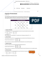 Properties of Determinants and Matrices - CBSE Class 12