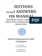 Questions and Answers On Manhaj