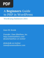 Beginners Guide To PHP in Wordpress