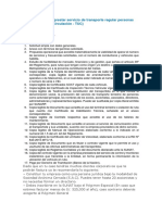 Autorización Para Prestar Servicio de Transporte Regular Personas