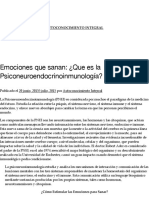 Emociones Que Sanan: ¿Que Es La Psiconeuroendocrinoinmunología? - AUTOCONOCIMIENTO INTEGRAL