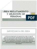 Área Reclutamiento y Selección de Personal