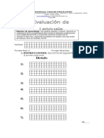 Evaluacion Burro,Mesa y Casa