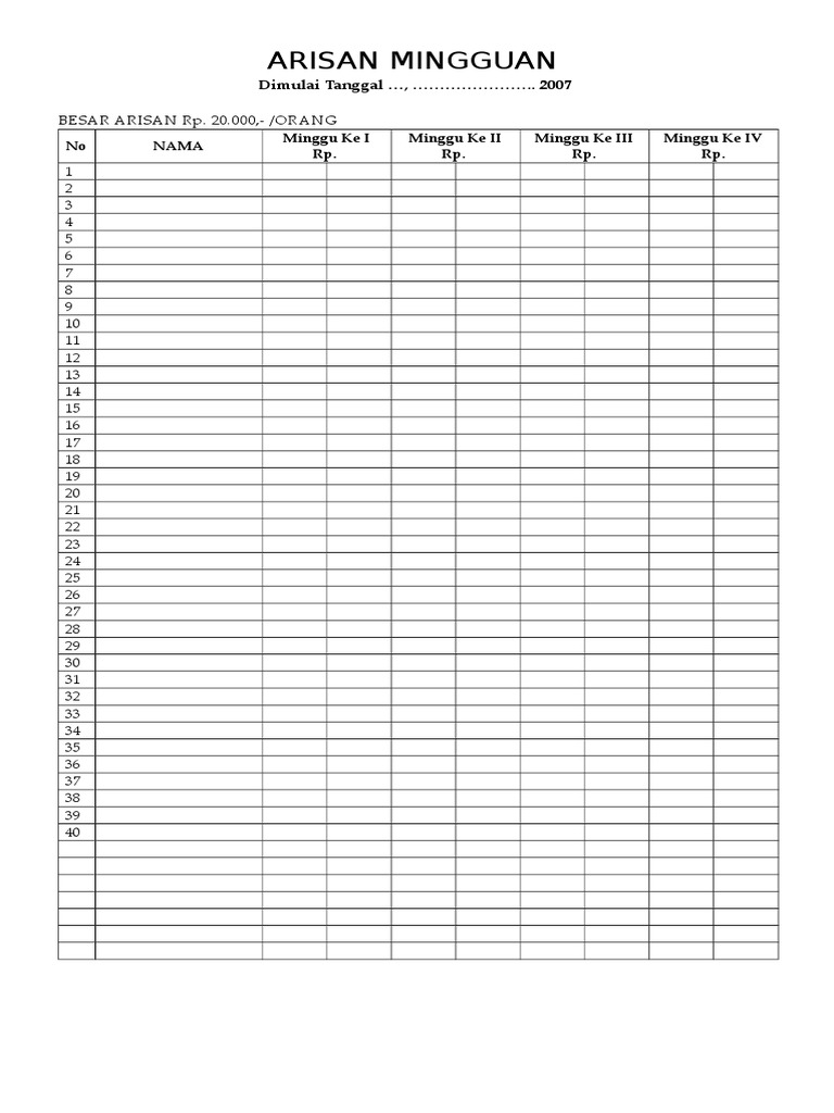 Arisan Mingguan Abud