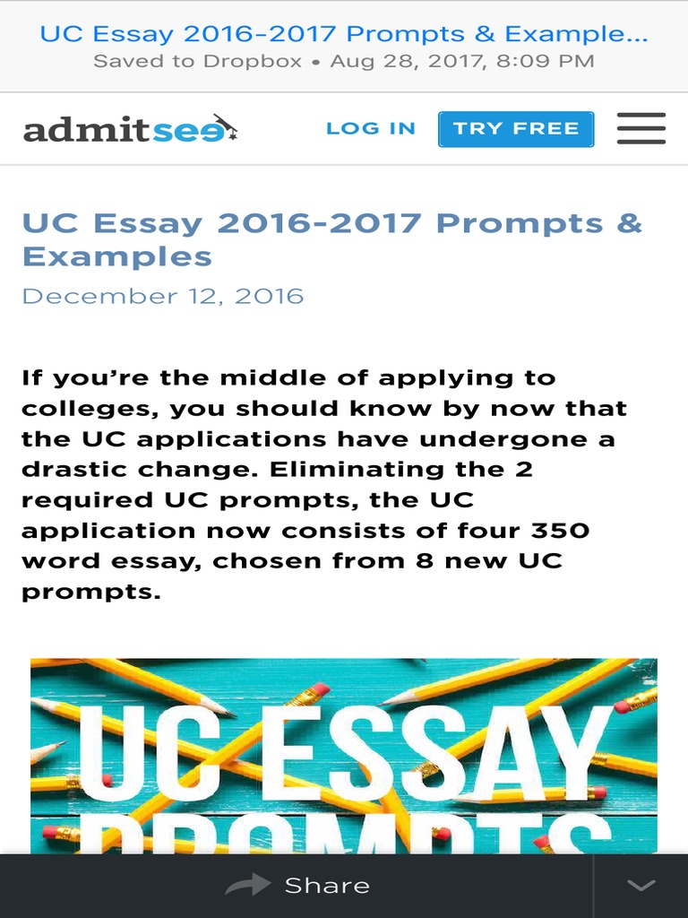 uc admissions essay prompts