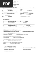 Complete The Following Sentences With The Verb To Be