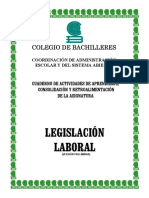 Cuaderno de Actividades Legislación Laboral PDF