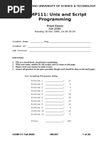 COMP111: Unix and Script Programming: The Hong Kong University of Science & Technology