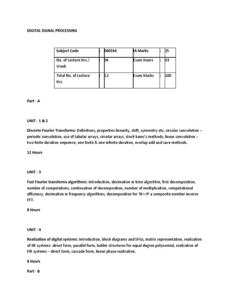 Digital Signal Processing | PDF | Linear Programming | Applied Mathematics