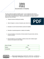 Disability Documentation Form PDF