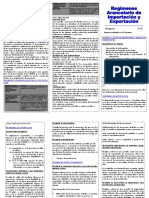 Hoja Resumen Regimenes Arancelarios de Epxortacion e Importacion