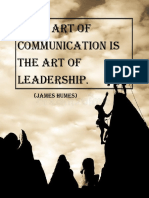 The Art of Communication Is The Art of Leadership