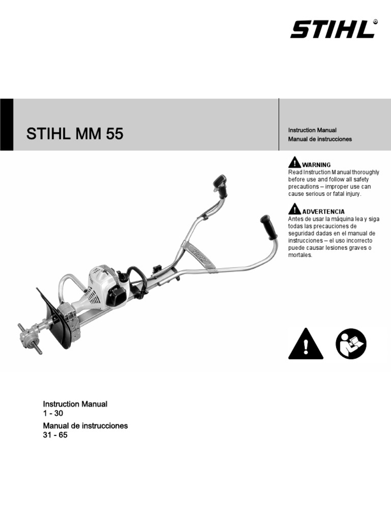 STIHL MM 55 Owners Instruction Manual Safety Dust