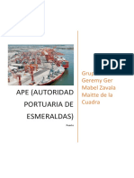 Características de las bodegas y patios del puerto de Esmeraldas