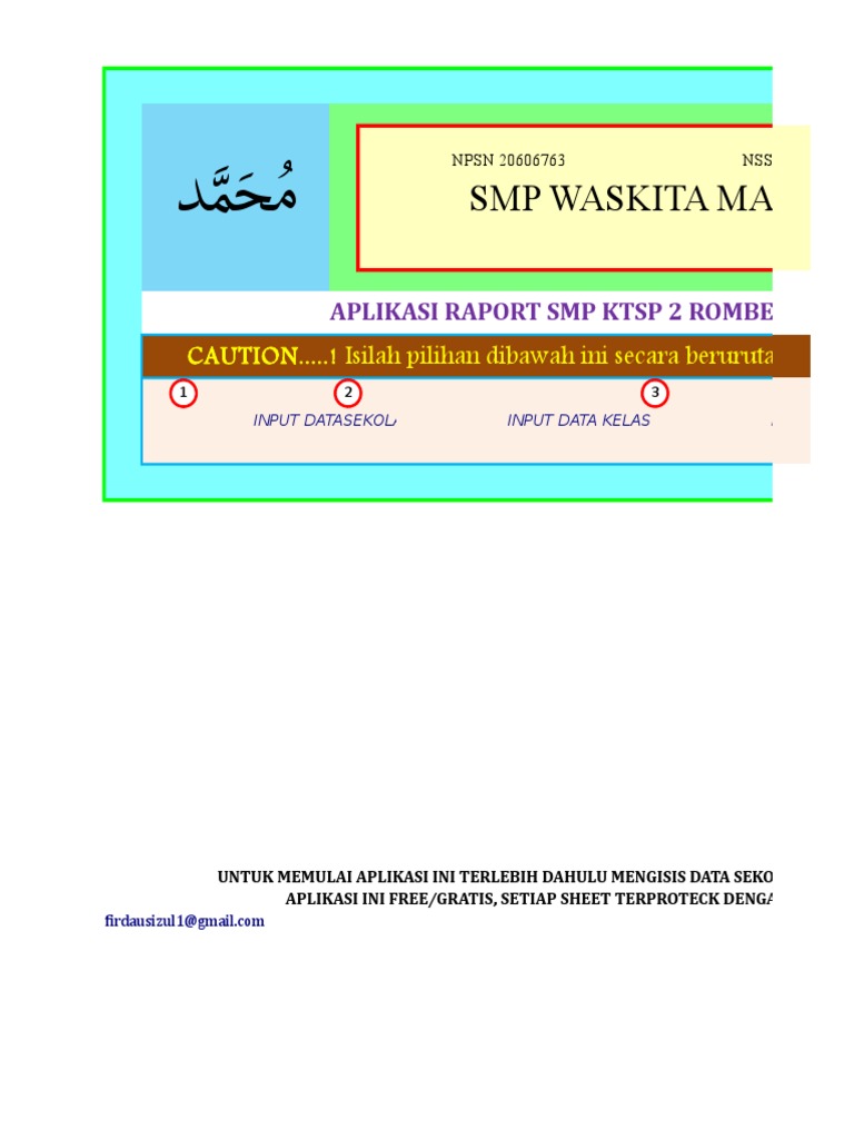 Aplikasi Raport Ktsp Smp It Terbaru