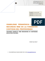 Usabilidad Pedagógica de Los Recursos Web