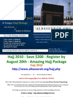 Hajj 2010 - Save $200 - Register by August 20th - Amazing Hajj Package
