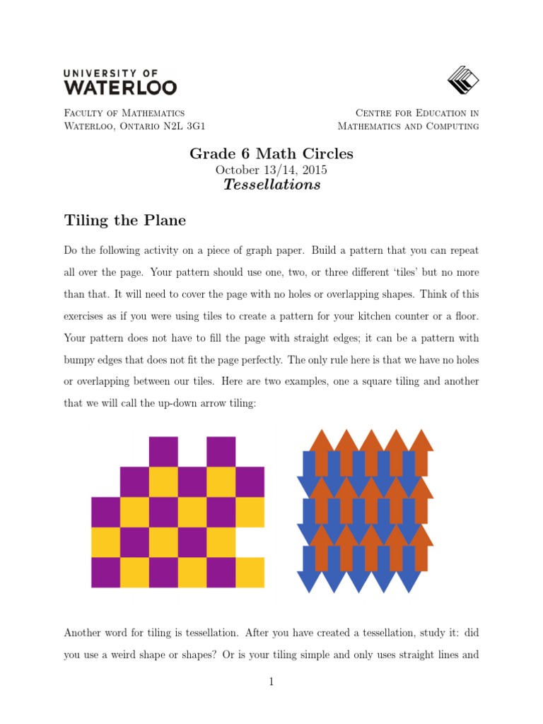 Tessellations Answer | PDF | Shape | Triangle