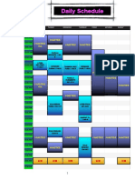 Weekly class and practice schedule