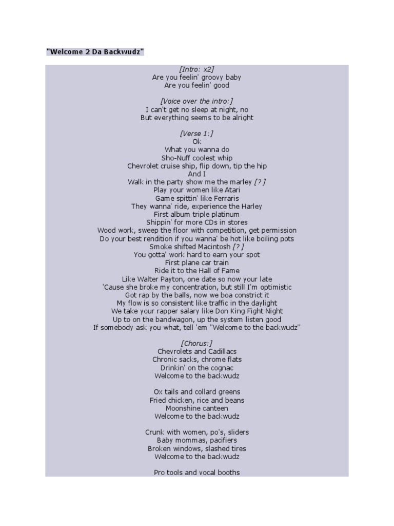 welcome to da backwudz