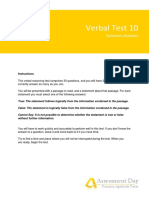 VerbalReasoningTest10 Solutions PDF