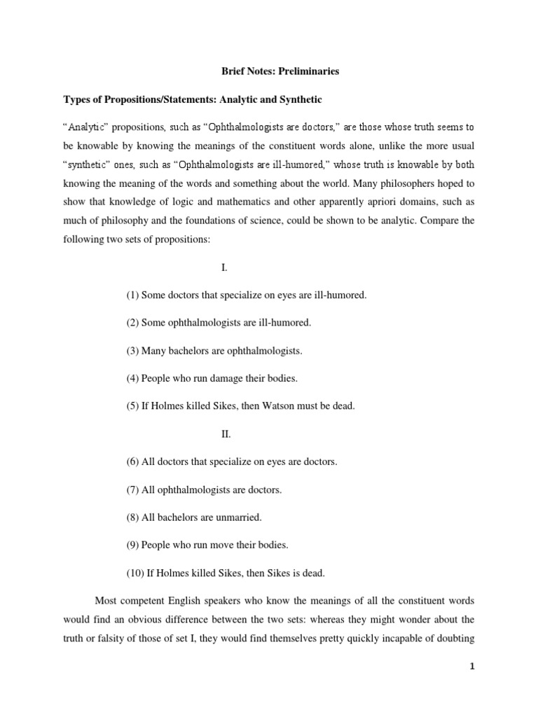 Brief Notes Preliminaries | PDF | Inductive Reasoning | Inference